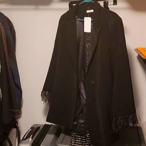 black wide blazer - never worn